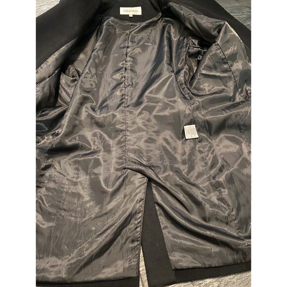 Calvin Klein shawl collar wool blend wrap women’s coat size M - Picture 6 of 7